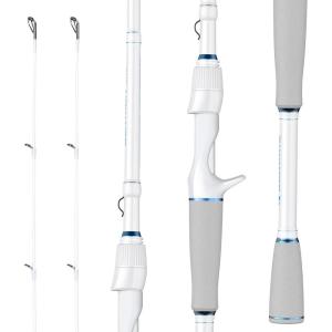 image:imageKastKing Centron Lite Twin Tip Rods IM6 Graphite Blanks Twin Tip Rods Stainless Steel Guides with Ceramic Rings Split or Full Rear EVA Handle Design Drop Shot Hook Keeper60 M Mod Fast 2 Pcs Extra Tip