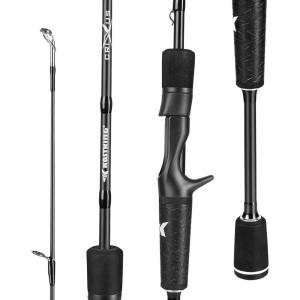 image:imageKastKing Crixus Fishing RodsIM6 Graphite Spinning Rod amp Casting Rod WZirconium Oxide Ring Stainless Steel Guides SuperPolymer Handle66Medium Heavy  Fast2pcs