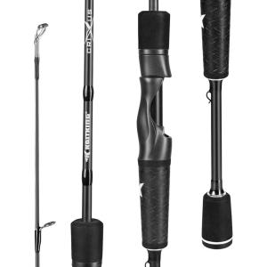 image:imageKastKing Crixus Fishing RodsIM6 Graphite Spinning Rod amp Casting Rod WZirconium Oxide Ring Stainless Steel Guides SuperPolymer Handle66Medium Light  M Fast2pcs