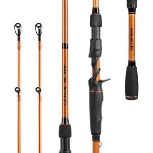 image:imageKastKing Lethal Blaze TwinTip Fishing Rods IM6 Graphite Blanks Casting amp Spinning Rods 2Piece Rod with Extra Tip PTS Power Transition System Ideal for Bass Freshwater amp Inshore Fishing68 M 2pcs  Extra Tip