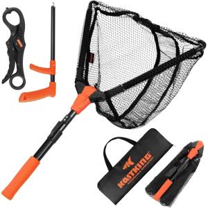 image:imageKastKing Pontus Fishing Net Foldable amp Lightweight Landing Net with Built in Length Scale Strength Aluminum Handle Fishing Gear and Gift for MenNet Combo Hoop Size 18extendable