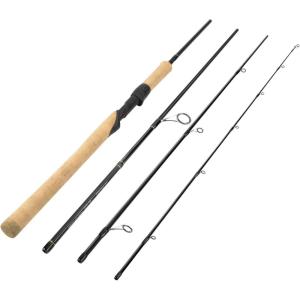 image:imageKastKing Valiant Eagle Passage Travel Fishing Rods 4 amp 6 Pc Pack Rods Spinning Casting and Fly Models IM6 Graphite Blank Ti Oxide LTS Ring Guides Beautiful Cork HandlesA Spin 76FastMh Power