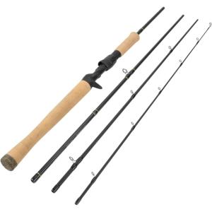 image:imageKastKing Valiant Eagle Passage Travel Fishing Rods 4 amp 6 Pc Pack Rods Spinning Casting and Fly Models IM6 Graphite Blank Ti Oxide LTS Ring Guides Beautiful Cork HandlesB Cast 70FastMh Power