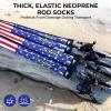 image:imageKastKing MeshGuard Rod Socks Fishing Rod Sleeve Neoprene Fishing Pole Sleeve Fishing Rod Covers Builtin Hanging Loop amp Adjustable Lanyard Fits Casting Spinning amp Fly RodsFlag 4 Pcs