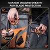 image:imageKastKing Paradox 9Inch Fishing Bait Shears Multifunctional Fishing Scissors With 5CR15 Stainless Steel Blades NonSlip Elastomer Handle Protective Sheath BuiltIn CarabinerE 6 Braid Scissors  9 Bait Shears