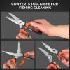 image:imageKastKing Paradox 9Inch Fishing Bait Shears Multifunctional Fishing Scissors With 5CR15 Stainless Steel Blades NonSlip Elastomer Handle Protective Sheath BuiltIn CarabinerD 9 Bait Shears