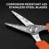 image:imageKastKing Paradox 9Inch Fishing Bait Shears Multifunctional Fishing Scissors With 5CR15 Stainless Steel Blades NonSlip Elastomer Handle Protective Sheath BuiltIn CarabinerA 45 Braid Scissors