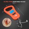 image:imageKastKing ToughTide Fishing Scale USB Charging 65lb Capacity UltraThin Digital Fish Scale LCD Display Ergonomic Handle Fish Scales Digital Weight Fishing Accessories for MenB Orange