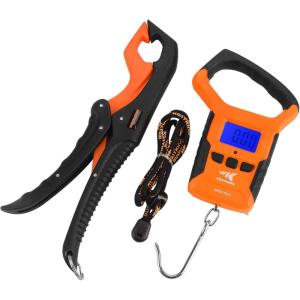 image:imageKastKing Fish Scale with Floating Lip Gripper Water Resistant Dual Mode  110 LBs50 Kg Strong ABS Frame NonSlip Handle Retractable 38 Tape Measure and Gripper Combo Fishing Gifts for Men
