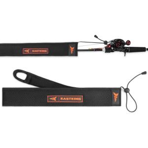 image:imageKastKing MeshGuard Rod Socks Fishing Rod Sleeve Neoprene Fishing Pole Sleeve Fishing Rod Covers Builtin Hanging Loop amp Adjustable Lanyard Fits Casting Spinning amp Fly RodsBlack 1 Pcs