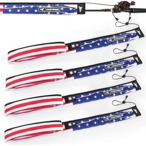 image:imageKastKing MeshGuard Rod Socks Fishing Rod Sleeve Neoprene Fishing Pole Sleeve Fishing Rod Covers Builtin Hanging Loop amp Adjustable Lanyard Fits Casting Spinning amp Fly RodsFlag 4 Pcs