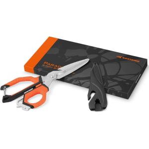 image:imageKastKing Paradox 9Inch Fishing Bait Shears Multifunctional Fishing Scissors With 5CR15 Stainless Steel Blades NonSlip Elastomer Handle Protective Sheath BuiltIn CarabinerD 9 Bait Shears