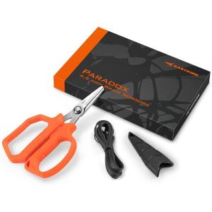 image:imageKastKing Paradox 9Inch Fishing Bait Shears Multifunctional Fishing Scissors With 5CR15 Stainless Steel Blades NonSlip Elastomer Handle Protective Sheath BuiltIn CarabinerA 45 Braid Scissors