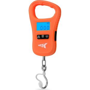 image:imageKastKing ToughTide Fishing Scale USB Charging 65lb Capacity UltraThin Digital Fish Scale LCD Display Ergonomic Handle Fish Scales Digital Weight Fishing Accessories for MenB Orange