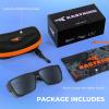 image:imageKastKing Comal FitOver Polarized Sports Sunglasses With PuriVex Protective Lens Coating Fishing Driving UV400 Men WomenA Gloss Black Framing  Smoketinted Mirror