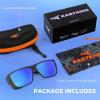 image:imageKastKing Comal FitOver Polarized Sports Sunglasses With PuriVex Protective Lens Coating Fishing Driving UV400 Men WomenB Matte Black Frame  Blue Ocean Mirror