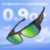 image:imageKastKing Comal FitOver Polarized Sports Sunglasses With PuriVex Protective Lens Coating Fishing Driving UV400 Men WomenC Gloss Demi Frame  Chartruesse Mirror