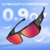 image:imageKastKing Comal FitOver Polarized Sports Sunglasses With PuriVex Protective Lens Coating Fishing Driving UV400 Men WomenE Matte Black Frame  Scarlet Mirror