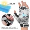 image:imageKastKing Gill Raker Gloves UPF 50 FrostWeave Yarn Cooling Fabric NonSlip Grip QuickDry Short Cuff Comfort Reflective Logo Fishing Hiking OutdoorsB Prym1 Camo Silver Mist