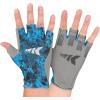 image:imageKastKing Gill Raker Gloves UPF 50 FrostWeave Yarn Cooling Fabric NonSlip Grip QuickDry Short Cuff Comfort Reflective Logo Fishing Hiking OutdoorsF Boulder Camo Calypso