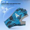 image:imageKastKing Gill Raker Gloves UPF 50 FrostWeave Yarn Cooling Fabric NonSlip Grip QuickDry Short Cuff Comfort Reflective Logo Fishing Hiking OutdoorsF Boulder Camo Calypso