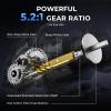 image:imageKastKing Spartacus II Plus Spinning Reel  IPX5 Waterproof FreshwaterSaltwater Fishing Reel 22LB Drag 521 Gear Ratio 71 Stainless Steel Bearings Instant AntiReverse Anodized Aluminum Spool1000