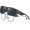 image:imageKastKing Comal FitOver Polarized Sports Sunglasses With PuriVex Protective Lens Coating Fishing Driving UV400 Men WomenA Gloss Black Framing  Smoketinted Mirror
