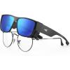 image:imageKastKing Comal FitOver Polarized Sports Sunglasses With PuriVex Protective Lens Coating Fishing Driving UV400 Men WomenB Matte Black Frame  Blue Ocean Mirror