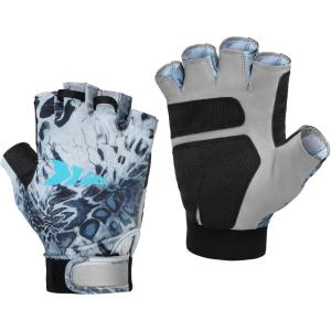 image:imageKastKing Gill Raker Gloves UPF 50 FrostWeave Yarn Cooling Fabric NonSlip Grip QuickDry Short Cuff Comfort Reflective Logo Fishing Hiking OutdoorsB Prym1 Camo Silver Mist