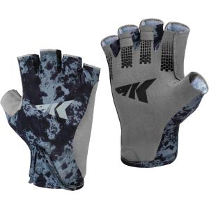 image:imageKastKing Gill Raker Gloves UPF 50 FrostWeave Yarn Cooling Fabric NonSlip Grip QuickDry Short Cuff Comfort Reflective Logo Fishing Hiking OutdoorsD Boulder Camo Obsidian