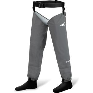 image:imageKastKing RiverWalker Hip Waders Breathable Waterproof Stockingfoot Hip Waders with 4mm Neoprene Booties Fishing WadersLarge