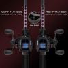 image:imageKastKing Brutus Baitcasting Fishing Reel Graphite Frame 721 Gear Ratio 51 Shielded StainlessSteel Ball Bearings10 Button Magnetic Braking System 176LB Carbon Fiber Drag Aluminum HandleLeft Handed721