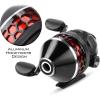 image:imageKastKing Brutus Spincast Fishing ReelEasy to Use Push Button Casting DesignHigh Speed 401 Gear Ratio5 MaxiDur Ball Bearings Reversible Handle for LeftRight Retrieve Includes Monofilament LineModel 30