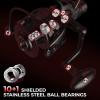 image:imageKastKing Sharky Baitfeeder III Spinning Reel 101 Shielded Stainless Steel BB  Carbon Fiber Drag for Live Liner Bait Fishing Action3000