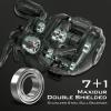 image:imageKastKing Spartacus II Baitcasting Fishing Reel 6oz Ultralight Baitcaster Reel Super Smooth with 176 LB Carbon Fiber Drag 721 Gear Ratio 39mm Palm Perfect Lower Profile DesignALeftStryker Green721