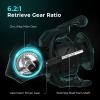 image:imageKastKing Verus Spinning Fishing Reel 2025 Model Ultra Lightweight 68oz Spinning Reel Aerodynamic Reel Rotor 621 Gear Ratio Up to 22lbs Max Drag EVA3A Cork Handle KnobsBlack