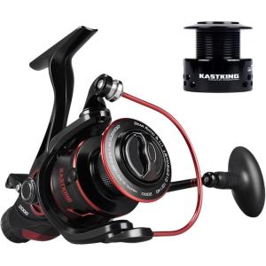 image:imageKastKing Sharky Baitfeeder III Spinning Reel 101 Shielded Stainless Steel BB  Carbon Fiber Drag for Live Liner Bait Fishing Action2000