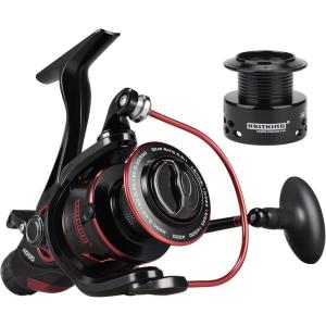 image:imageKastKing Sharky Baitfeeder III Spinning Reel 101 Shielded Stainless Steel BB  Carbon Fiber Drag for Live Liner Bait Fishing Action6000