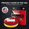 image:imageKastKing Hammer Alpha 9 UHMWPE Braided Fishing Line  Made in The USA Strong and Smooth Round 9Carrier Colorfast Braided Fishing Line Perfect for Most Fishing Reel and Finesse ApplicationsYELLOW