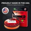 image:imageKastKing Hammer Alpha 9 UHMWPE Braided Fishing Line  Made in The USA Strong and Smooth Round 9Carrier Colorfast Braided Fishing Line Perfect for Most Fishing Reel and Finesse ApplicationsORANGE