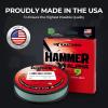 image:imageKastKing Hammer Alpha 9 UHMWPE Braided Fishing Line  Made in The USA Strong and Smooth Round 9Carrier Colorfast Braided Fishing Line Perfect for Most Fishing Reel and Finesse ApplicationsMOSS GREEN