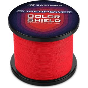 image:imageKastKing Superpower ColorShield Braided Fishing Line  Colorfast Braided Line 100 Solution Dyed UHMWPE Fiber Smooth amp Strong Superline Near Zero Stretch Sensitive High Abrasion Resistance