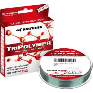 image:imageKastKing TriPolymer Advanced Monofilament Fishing Line Low Light Refraction Super Smooth Highly Abrasion Resistant Triple Cross Head Extrusion Process Fishing LineMAX GREEN