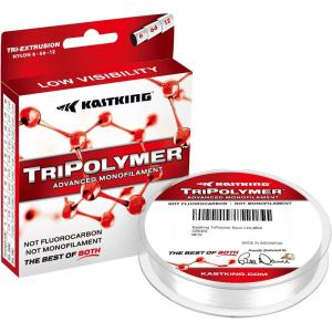 image:imageKastKing TriPolymer Advanced Monofilament Fishing Line Low Light Refraction Super Smooth Highly Abrasion Resistant Triple Cross Head Extrusion Process Fishing LineICE CLEAR