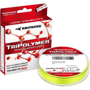 image:imageKastKing TriPolymer Advanced Monofilament Fishing Line Low Light Refraction Super Smooth Highly Abrasion Resistant Triple Cross Head Extrusion Process Fishing LineSUNRISE YELLOW