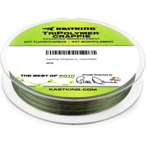 image:imageKastKing TriPolymer Crappie Advanced Monofilament Fishing Line Higher Strength Super Smooth Low Light Refraction TriExtrusion Advanced Mono Fishing line Highly Abrasion ResistantCAMO