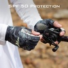 image:imageKastKing La Sal Fishing Gloves UPF50 Sun Gloves UV Protection Fingerless Gloves Men Women for Outdoor Kayaking Rowing Paddling Canoeing HuntingB Boulder Camo Obsidian