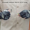 image:imageKastKing La Sal Fishing Gloves UPF50 Sun Gloves UV Protection Fingerless Gloves Men Women for Outdoor Kayaking Rowing Paddling Canoeing HuntingB Boulder Camo Obsidian