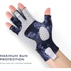 image:imageKastKing La Sal Fishing Gloves UPF50 Sun Gloves UV Protection Fingerless Gloves Men Women for Outdoor Kayaking Rowing Paddling Canoeing HuntingB Boulder Camo Obsidian