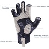 image:imageKastKing La Sal Fishing Gloves UPF50 Sun Gloves UV Protection Fingerless Gloves Men Women for Outdoor Kayaking Rowing Paddling Canoeing HuntingB Boulder Camo Obsidian